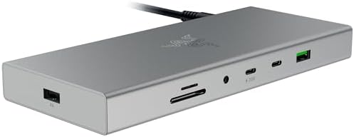 Razer USB 4 Dock, 14 Ports, Windows & Mac Compatible, White by Unknown