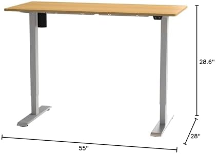 FLEXISPOT EN1 55"x28" One-Piece Standing Desk, Maple - Image 3