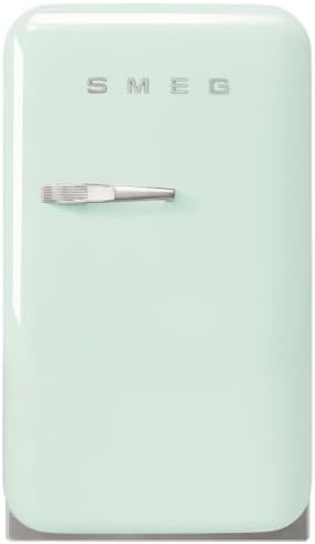 Smeg FAB5 Retro Mini Fridge – 50s Style Compact Small Refrigerator, 1.2 cu ft, Automatic Defrost, LED Lighting, Adjustable Shelves– Made in Italy – Perfect for Home, Dorm, Office, Hotel -Pastel Green by Unknown