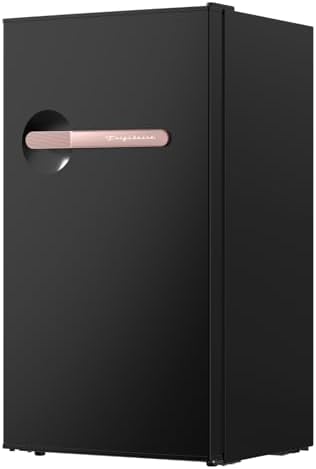 Frigidaire Retro Mini Fridge, Energy Saving, Adjustable Thermostat Control, 3.1 Cu Ft, Black-Rose Gold - Image 3
