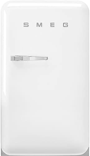 Smeg FAB10 50's Retro Style Aesthetic Refrigerator with 4.48 Cu Total Capacity, 2 Glass Shelves, LED Internal Light, 22-Inches, White Right Hand Hinge Made In Italy by Unknown