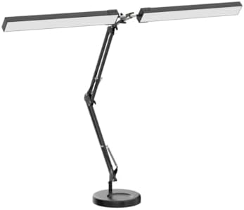 2-in-1 LED Desk Lamp, 24W Brightestwith Table Lamp with Clamp, Desk Light with Flexible Swing Arm,3 Color Modes Stepless Dimmable Double Head Architect Desk Lamps for Home Office Workbench Reading - Image 4