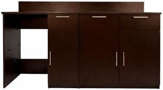 BREAKtime Office Coffee Station Cabinet with Mini Fridge Space & 2-Door Storage, Commercial-Grade, Fully Assembled, 72" W x 24" D x 36" H, Appliances Not Included, Espresso by BREAKtime