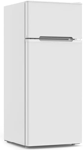 COWSAR 4.5 Cu.Ft Mini Fridge With Freezer for Bedroom Office, White by COWSAR