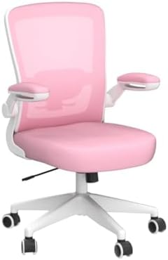 FelixKing Office Chair, Ergonomic Desk Chair Breathable Mesh Chairs Adjustable High Back Lumbar Support Flip-up Armrests, Executive Rolling Swivel Comfy Computer Chairs Home Office Pink - Image 5