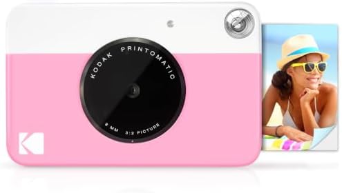 KODAK Printomatic Full-Color Instant Print Digital Camera, Zink 2x3" (5.1x7.5 cm) Sticky-Back Photo Paper, 5MP, Portable, Creative Fun Gift for Birthday, Christmas, Holiday, Pink by Unknown