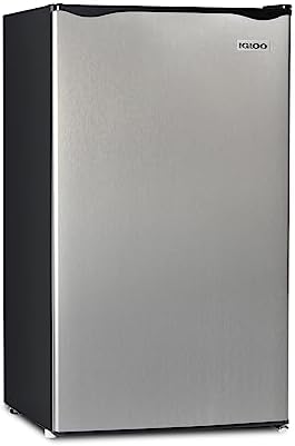 Igloo 3.2 Cu.Ft. Mini Fridge with Freezer - Single Door Compact Refrigerator with Glass Shelves for Homes, Dorms & Offices- Keep Snacks, Drinks & Frozen Foods Cool with Temperature Control Mini Fridge by Unknown