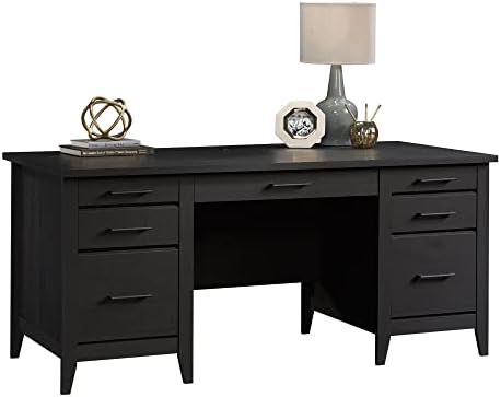Sauder® Summit Station 66" W Executive Computer Desk, Raven Oak - Image 2