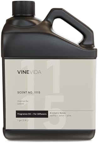 VINEVIDA [128 Fl Oz] Scent NO. 1115 Fragrance Oil for Cold Air Diffusers, Aromatic Notes of Earthy Musk Pine Lemon, Essential Oils for Diffuser Oil Refill & Air Freshener Room Spray by VINEVIDA