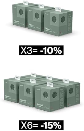 Avolt Square 1 Power Cube | Iconic Scandinavian Design Power Strip with USB Ports | 3 Type B Outlets, Fast Charging | Magnetic Base, 5.9ft Cord | Red Dot Award-Winner (Green, USB A - 5.9ft) - Image 5