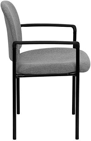 Flash Furniture Steel Stackable Reception Chair with Arms, Gray - Image 4