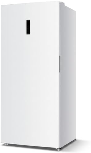 Antarctic Star 21.2 Cu.Ft Convertible Freezer Refrigerator,Upright fridge with powerful LED light，Reversible door for Kitchen,Dorm and Office,White by AntarcticStar