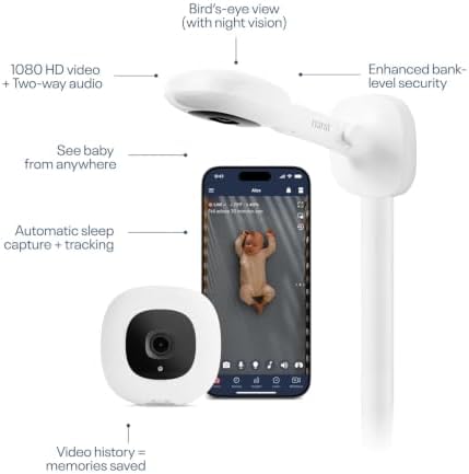 Nanit Smart Baby Video Monitor - Camera & Wall Mount - 1080p Wi-Fi Camera - Image 2