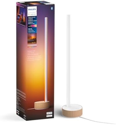 Philips Hue Signe Smart Table Lamp, Oak - White Color Ambiance LED Color-Changing Light - 1 Pack - Control with Hue App - Compatible with Alexa, Google Assistant, and Apple Homekit by PhilipsHue