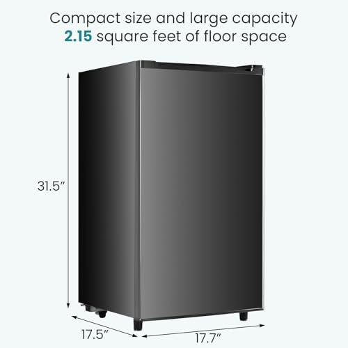 OLIXIS 3.2 Cu.Ft Mini Fridge with Freezer, Single Door Compact Refrigerator - Image 2