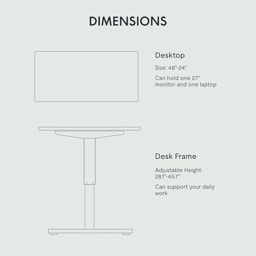 FLEXISPOT EN2 55"x28" Standing Desk Bundle with Monitor Mount, Maple - Image 5