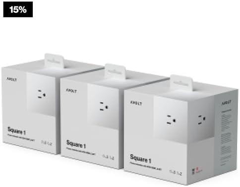Avolt Square 1 Gotland Gray Power Strip Cube, 5.9ft, 3 Outlets, 2 USB-C - Image 2