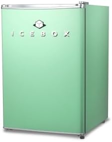 ICEBOX 2.5 Cu. Ft. Compact Refrigerator, ENERGY STAR Certified Small Refrigerator, Single Door Mini Fridge with Chiller Compartment, R600a Refrigerant, IBCR25MNT, Mint Green by ICEBOX