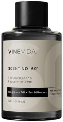 VINEVIDA [4 Fl Oz] Peppermint Swirl Fragrance Oil for Cold Air Diffusers, Essential Oils for Diffuser Oil Refill & Air Freshener Room Spray by VINEVIDA