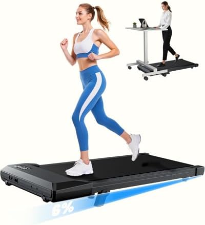 MJWW 6% Incline Walking Pad, Smart AI Under Desk Treadmill for Home by MJWW
