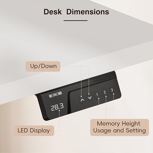 Monomi Electric Standing Desk 48”x24 Height Adjustable Sit Stand Desk - Image 4