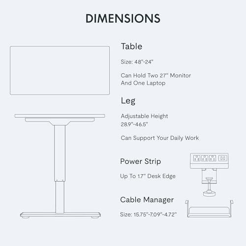 FLEXISPOT EN2 48"x24" Standing Desk with Power Strip Bundle, Maple - Image 6
