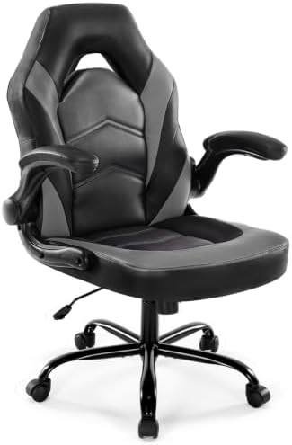 DUMOS Computer Desk Chair, Lumbar Support Video Gaming Chair, PU Leather by DumosLifestyle