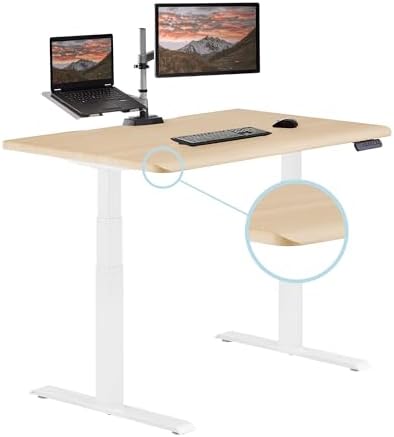 Vari ComfortEdge Electric Standing Desk – 48x30 – Light Wood/White - Image 2