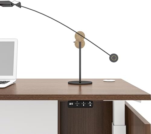 Executive Standing Office Desk with Pre-Assembled Frame, Dual Motor Height Adjustable Sit Stand Desk with 3 Memory Presets, Heavy-Duty Electric Standing Desk, Walnut Finish - Image 6