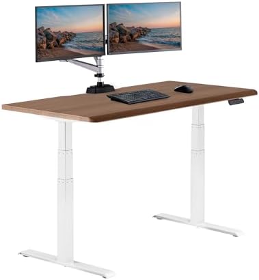 Vari ComfortEdge Electric Standing Desk – 60x30 – Walnut/White by Unknown