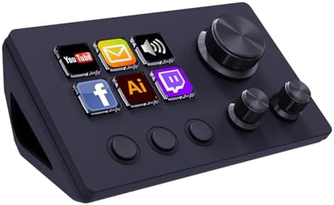 TreasLin Stream Controller Deck with12 Customizable Macro Keypad to Trigger Actions in OBS Twitch YouTube for Content Creators Stream Dock Compatible with PC & Mac N3 Black Macro Keypad by TreasLin