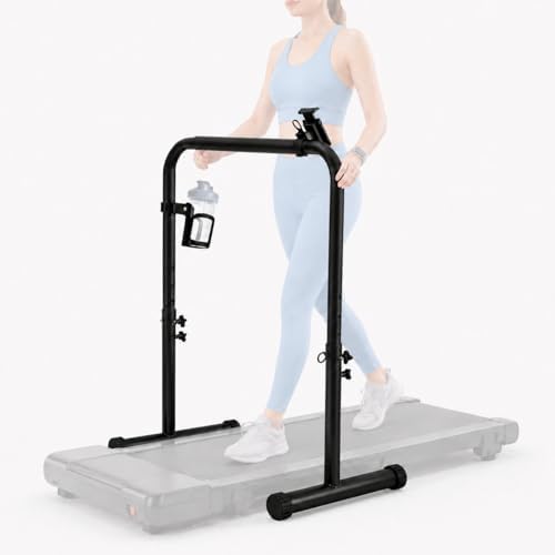 Walking Pad Handle Bar Only, Treadmill Handlebar for Walking Pad with Phone & Water Bottle Holder, Adjustable Handrail Height, Heavy-Duty Steel by YuntroveKendamas