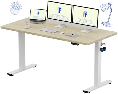 FLEXISPOT EN1 60"x24" One-Piece Standing Desk, White Wood Grain by Unknown