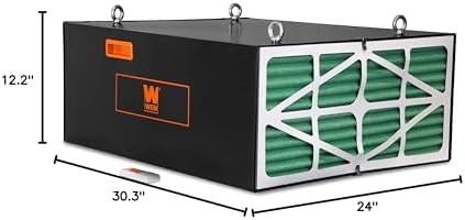 WEN 3417 3-Speed Remote-Controlled Industrial-Strength Air Filtration System (556/702/1044 CFM) - Image 5
