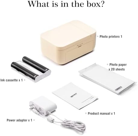 HPRT 4x6 Photo Printer with 20 Sheet Photo Paper& 1 Ribbon - Image 2