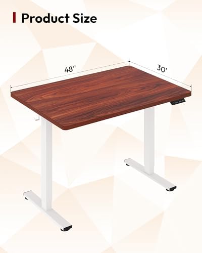SANODESK One-Piece 1'' Thick Height Adjustable Standing Desk 48''x30'' - Image 2