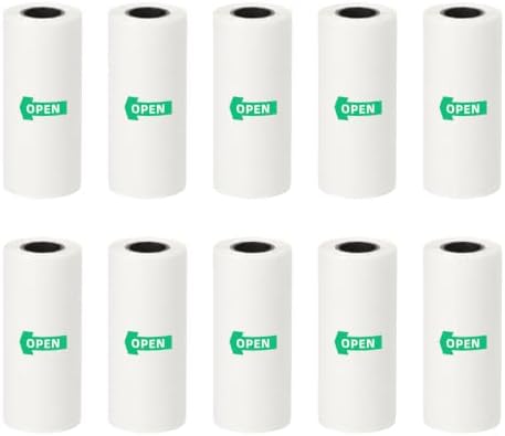 BPS/BPA Free Thermal Paper Rolls, 10-Pack for AI Voice-Powered Sticker Maker by Unknown