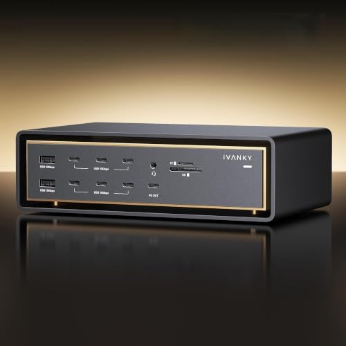 iVANKY 26-in-1 FusionDock Ultra Compatible with Thunderbolt 5, 10GbE Dock by ivanky