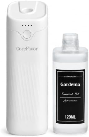 Waterless Essential Oil Diffuser with 120ml Oil (Gardenia) by CoreFavor
