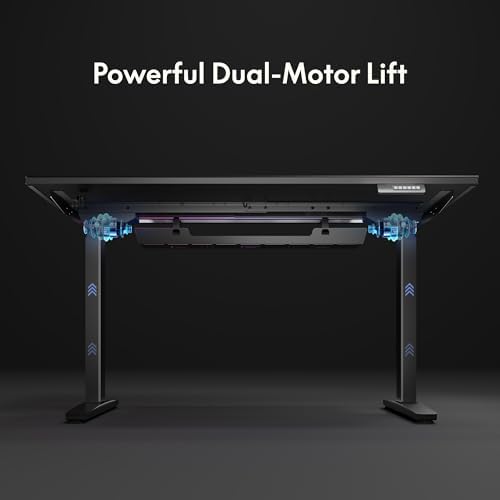 FLEXISPOT 55" RGB Electric Gaming Standing Desk, Magnetic Metal Desktop - Image 6