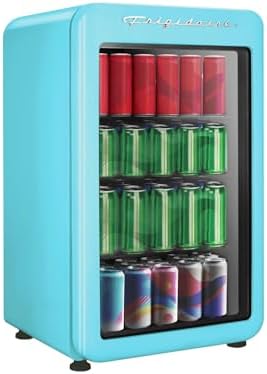 Frigidaire Retro Compact Refrigerator with Glass Door, 3.2 cu ft Countertop Fridge, Rounded Corners, Premium, for Office, Bedroom, Dorm Room, Cabin by Unknown