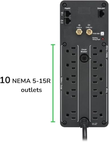 APC UPS 1500VA/900W Pure Sine Wave UPS for Computer, Electronics, BR1500MS2 - Image 2