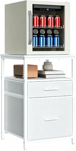 Herture Mini Fridge Stand, Small Refrigerator Stand with 3 Storage - Image 6