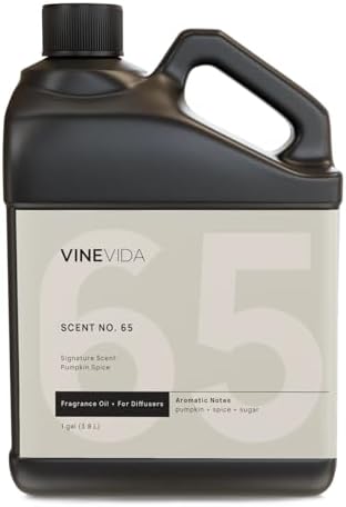 VINEVIDA Pumpkin Spice Fragrance Oil for Cold Air Diffusers - (128 Fl Oz) - Essential Oils for Diffuser Oil Refill & Air Freshener Room Spray by VINEVIDA