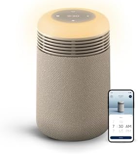 BLUEAIR Air Purifiers with Sunrise Alarm Clock for Home Bedroom Dorm, Beige by Unknown