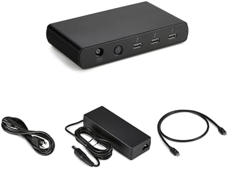 Amazon Basics Thunderbolt 4 Docking Station, Dual 4K@60Hz Display Support, 85W Power Delivery, 3X Downstream TBT4, 1xUSB A 3.1, Mac/Windows Compatible, Black, 4.76 x 2.84 x 0.86 inches - Image 5