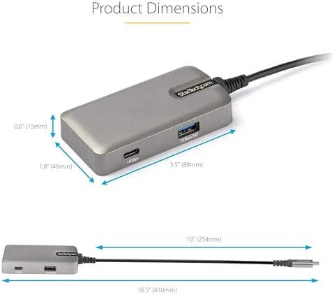 StarTech 4-in-1 USB-C Hub, 4K 60Hz HDMI, Alt-Mode, 100W PD, MacBook, TAA - Image 5
