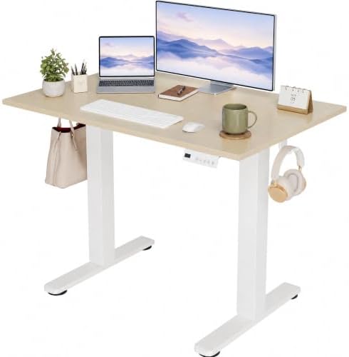 Claiks Electric Standing Desk, 40x24 Inch, Nature by CLAIKS