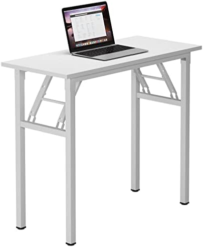 Need Small Computer Desk 31.5 Inch Folding Home Office Table White by Need