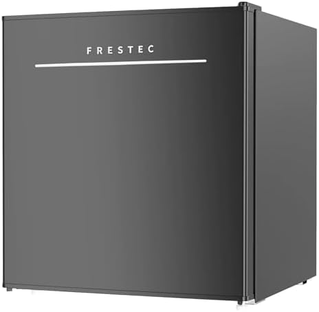 1.7 Cu.Ft Mini Fridge with Freezer, Mini Fridge for Bedroom, Small Refrigerator, Dorm Refrigerators with Freezer, Compact Refrigerator for Office, Apartment, Dorm, Bedroom (Black) by Frestec